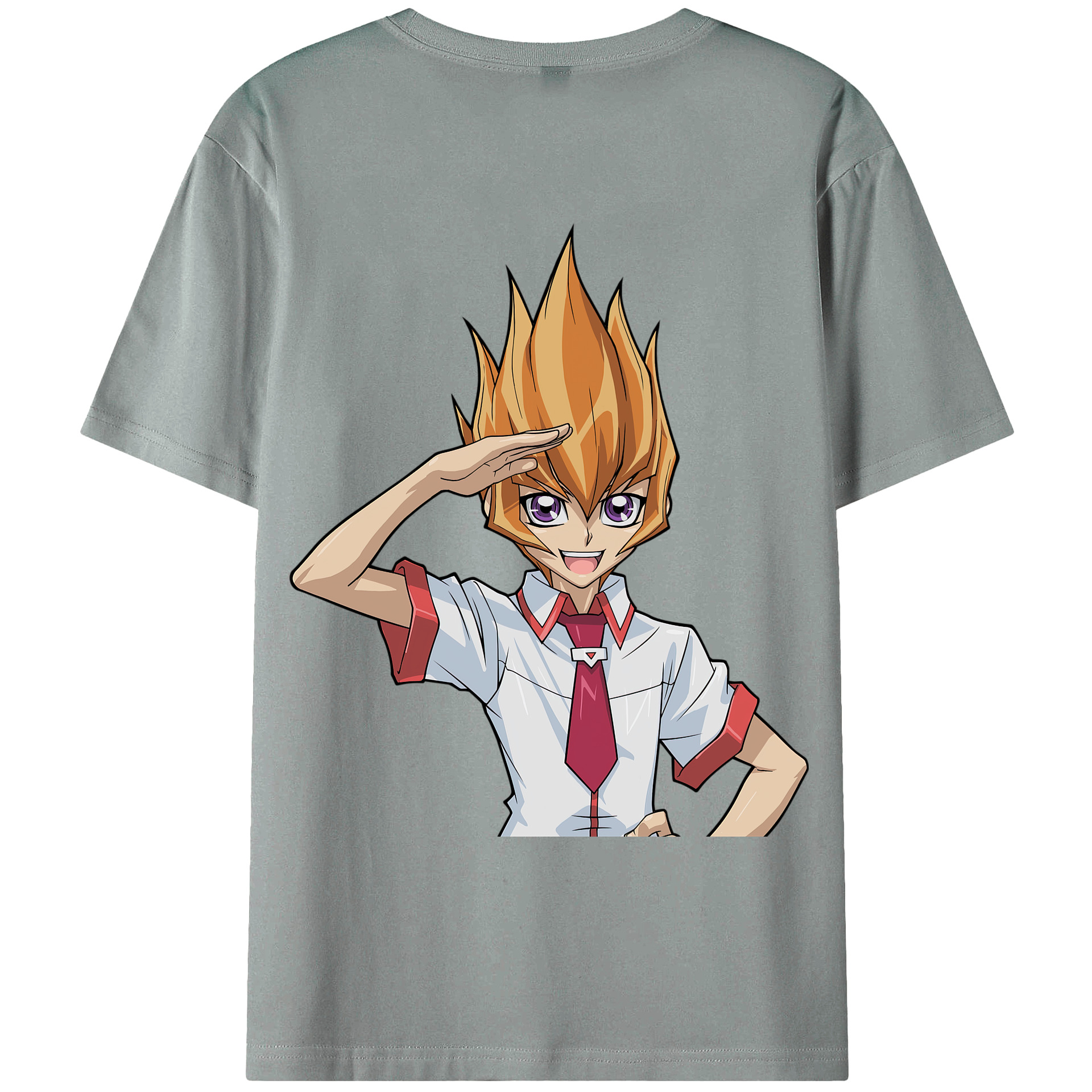 （画像用） 遊☆戯☆王 Yu-Gi-Oh! 綿100％ メンズ半袖Tシャツ（バックプリント） 通気性